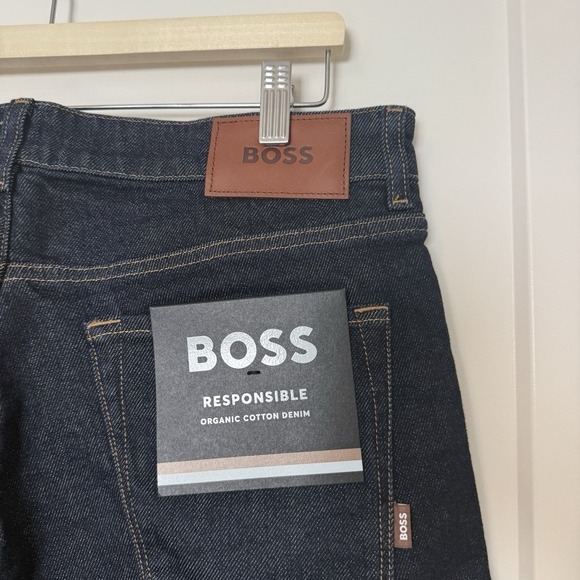 HUGO BOSS REGULAR FIT BLUE ORGANIC COTTON MAINE DENIM MEN'S JEANS SIZE 38X34 - Picture 6 of 10